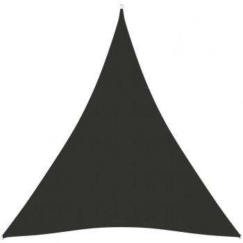 Toldo de vela triangular gris antracita 4x5x5 m