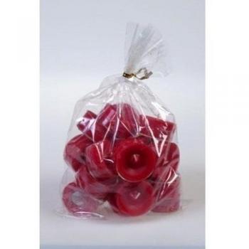 20Original Danés velas sin aroma en acrílico de Cup Colores teñida Rojo
