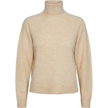 Pieces Women's Turtleneck Sweater Juliana in Whitecap Gray XL
