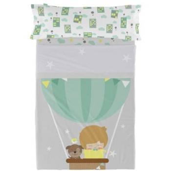 Juego de Sábanas Multicolor Happynois Air Balloon para Cama de 105 cm - 2 Piezas