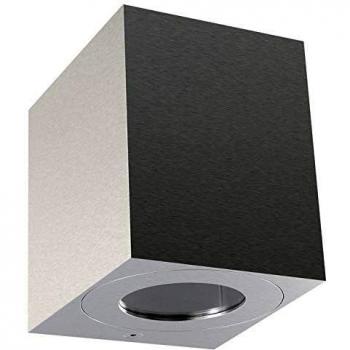 Aplique LED de exterior Nordlux Canto Kubi 2, 10 cm, acero inoxidable, IP44