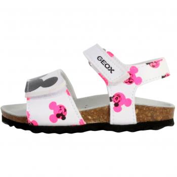 Sandalias Niña Geox Chalki Girl Blancas/Fucsia Flúor
