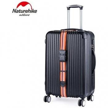 Naturehike 3-Dial Tsa bloqueo de seguridad Nylon Ajustable Correa de equipaje, naranja