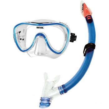 Seac Salina Set máscara y Tubo, Unisex, Azul Claro, No Talla