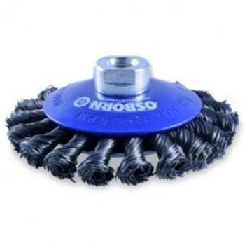 Osborn 0002622131 Cepillo cónico de acero trenzado con tuerca M14 Ø 0.35 mm