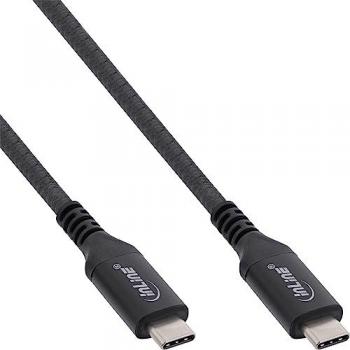 Cable USB-C a USB-C 1m, USB4/Thunderbolt 3 y 4, 20V/5A, soporte Power Delivery 3.0, negro