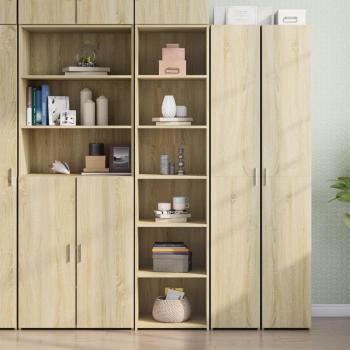 Aparador alto de madera de ingeniería roble Sonoma 45x41x185 cm Marrón