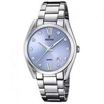 Festina Reloj Analógico para Mujer de Cuarzo con Correa en Acero Inoxidable F16790/B
