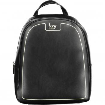 Byblos Elegant Classic Black Polyethylene Backpack for Women, Size: ONE SIZE
