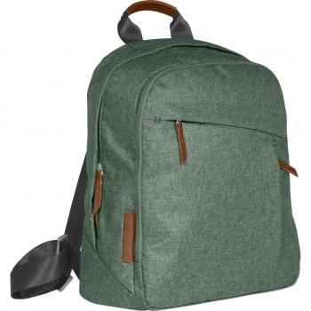 UPPAbaby Changing Backpack - Colour: Emmett, features spacious main compartment, multiple pockets for organization, insulated bottle pocket, easy-to-clean interior lining, adjustable padded shoulder straps, stroller clips for convenience, and stylish desi