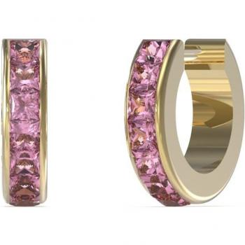 Pendientes Guess Mujer HUGGIE ME JUBE03134JWYGFCT-U acero inoxidable chapado dorado circonitas rosas
