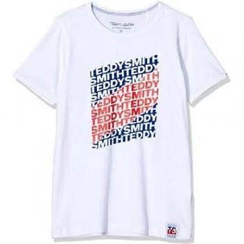 Teddy Smith T-Julio MC JR Camiseta, Blanco