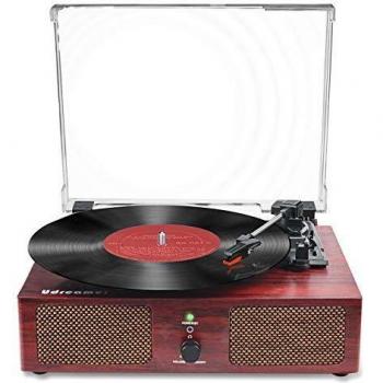 Tocadiscos de Vinilo Bluetooth con Altavoces internos y Cinturones USB accionados por un gramófono Retro-3 velocidades de Entretenimiento y decoración Familiar