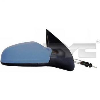 Espejo retrovisor TYC 325-0097 con carcasa negra, ajuste manual, vidrio convexo y diseño OEM