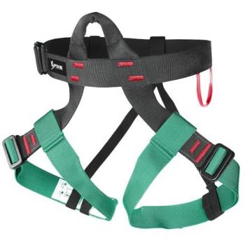Arnés de escalada y aventura en altura Fixe Climbing Gear Linus - Diseño funcional, ligero y ajustable - Unisex - Color verde negro