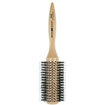 Cepillo Redondo Hercules Sägemann 9228 para Cuidado del Cabello, con Cerda Natural de Jabalí y Púas de Poliamida, Madera Clara