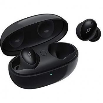 1MORE ColorBuds True Auriculares Inalámbricos, Auriculares Bluetooth Premium con Diseño Súper Liviano, Resistente al Agua IPX5, Tiempo de Reproducción 22H, Mic Dual ENC, Sensor IR, Negro