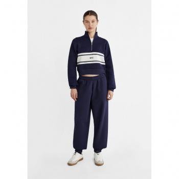Navy Blue Plush Boyfriend Joggers XS