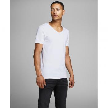Jack & Jones - Camiseta de hombre con algodón BCI blanca de manga corta