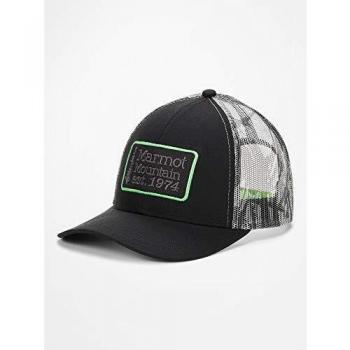 Marmot - Gorra para Hombre, diseño Retro, Color Negro