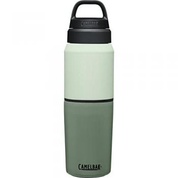 Camelbak MultiBev Insulated Stainless Steel 2-in-1 Bottle 500ml with Additional 350ml Compartment - White/Grey