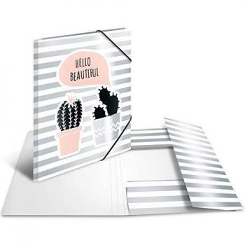 HERMA 19317 Carpeta de dibujo SPARKling con motivo de Cactus, A4, cartón resistente, con impresión interior, carpeta de 1 palmo
