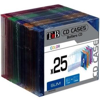 Custodia Slim Color Cristal para CD (Pack de 25)