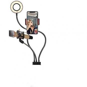 Soporte Flexible para Móvil y Micrófono con Anilla de Luz 3.5 9cm Ultrapix UPFK-AL06II