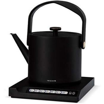 IKOHS Create Hervidor Hattori Studio - Hervidor de Agua Eléctrico, 0.5L, Kettle, Libre BPA, 880 W, Sistema Seguridad, Material Bol Acero Inoxidable, Termostato, Indicador de Temperatura