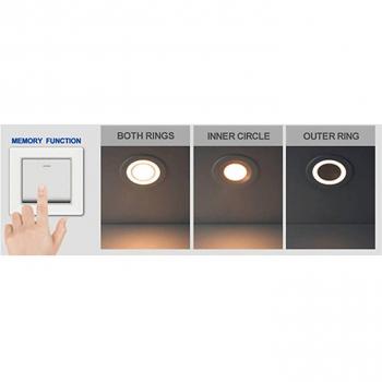 Lámpara de techo LED empotrable Clyde blanco cálido Ø 8 cm, 5.5 W