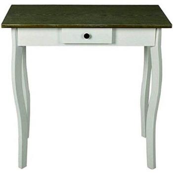 Mesa de estilo cottage Color Blanca y Grisácea / Verde Marrón