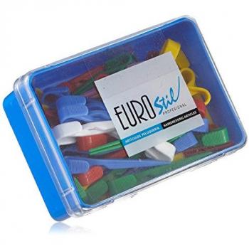 Eurostil Pinzas Plástico Color Me - 5 unidades