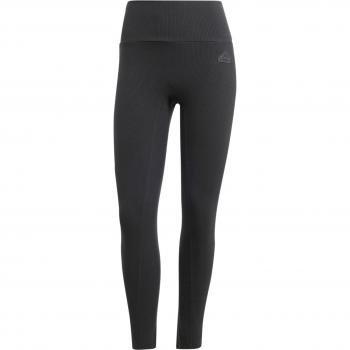 Mallas Adidas Lounge Ribbed High-Waist Mujer Negro, Leggings 7/8, Talla XS
