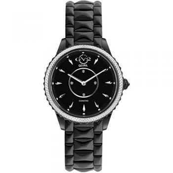 Siena Black Dial Stainless Steel Swiss Quartz Watch