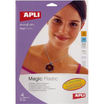 APLI 10331 Plástico Mágico transparente 4hojas