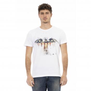 Trussardi Action White Cotton T-Shirt - L, Men's Printed Cotton T-Shirt, Size: L, Color: White