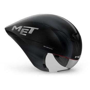Casco de Contrarreloj MET Drone Negro para Adulto con Diseño Aerodinámico
