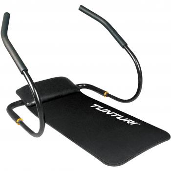 Tunturi AB Shaper Pro Aparato Abdominales Plegable con Esterilla, Unisex Adulto, Negro, Talla Única