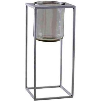 Portavelas Grande de Metal Blanco Aubry Gaspard