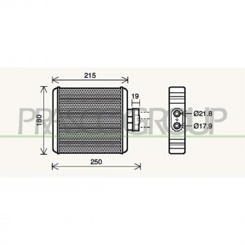 Radiador de calefacción PRASCO SK320H001 para AUDI, SKODA y SEAT