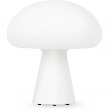 Lámpara de mesa LED recargable Obello, IP44, vidrio esmerilado, portátil y regulable