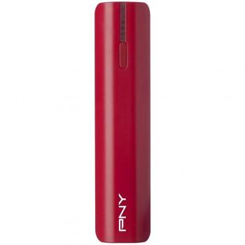 Pny powerpack t2600 bateria externa portatil para smartphone recargable 2600 mah color rojo