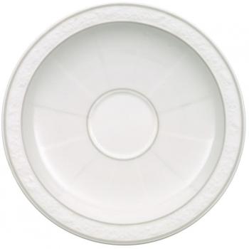Villeroy & Boch Signature, Plato moka/espresso, 13 cm, Porcelana Premium Bone, blanco