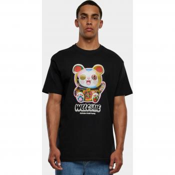 Mister Tee Welcome Cat Heavy Oversize Black T-Shirt