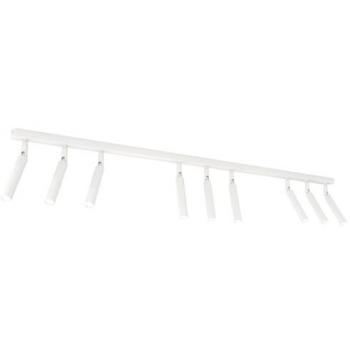 Lámpara de techo moderna Ivi, 9 luces, 116 cm, blanca, metal, G9