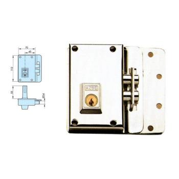 Cerradura Azbe 10-0/70D-HN Derecha con 2 Bulones