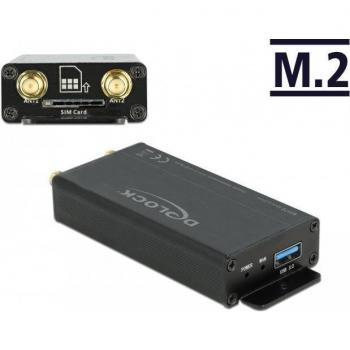 Convertidor USB 3.0 DeLOCK para módulo M.2 Key B con ranura SIM y carcasa