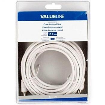 Cable de antena coaxial macho coaxial hembra de 10.0 m en color blanco