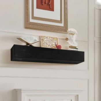 VEVOR 48 Natural Wood Fireplace Mantel - Handcrafted Floating Farmhouse Shelf with 50 lbs Weight Capacity