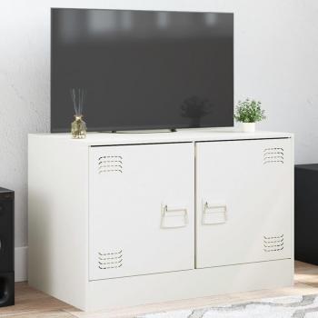 Soporte para TV de acero blanco 67x39x44 cm